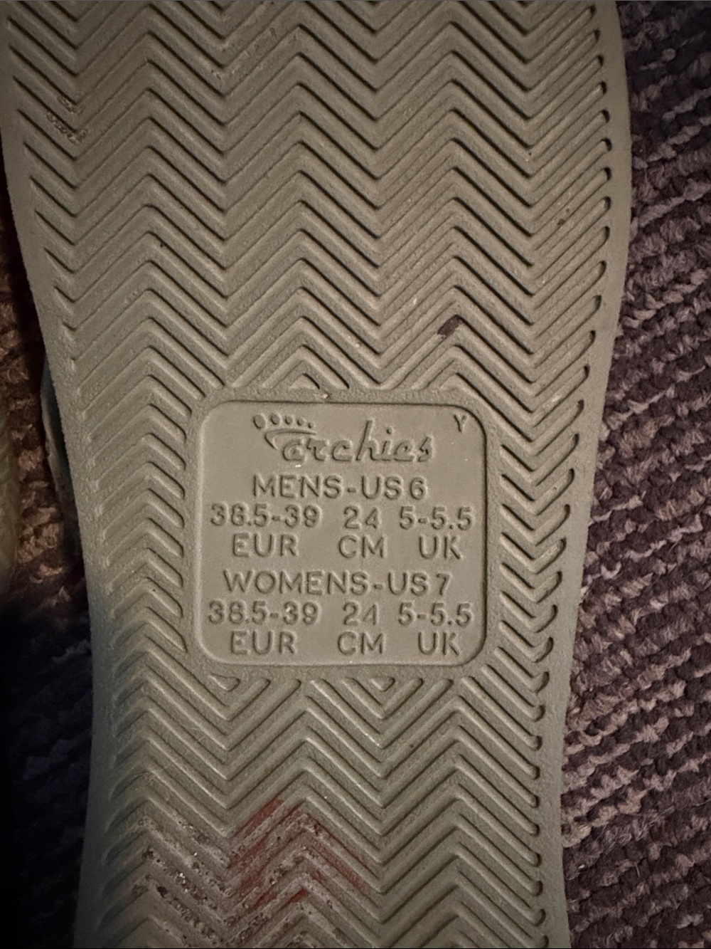 Archies Flip Flop Sandals in Olive Green size 7 - Picture 6 of 6